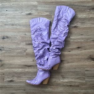 Lavender Haze Cape Robbin Kelsey-21 Cowboy Boots Size 8.5